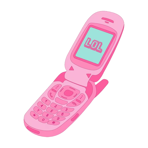 Różowy telefon